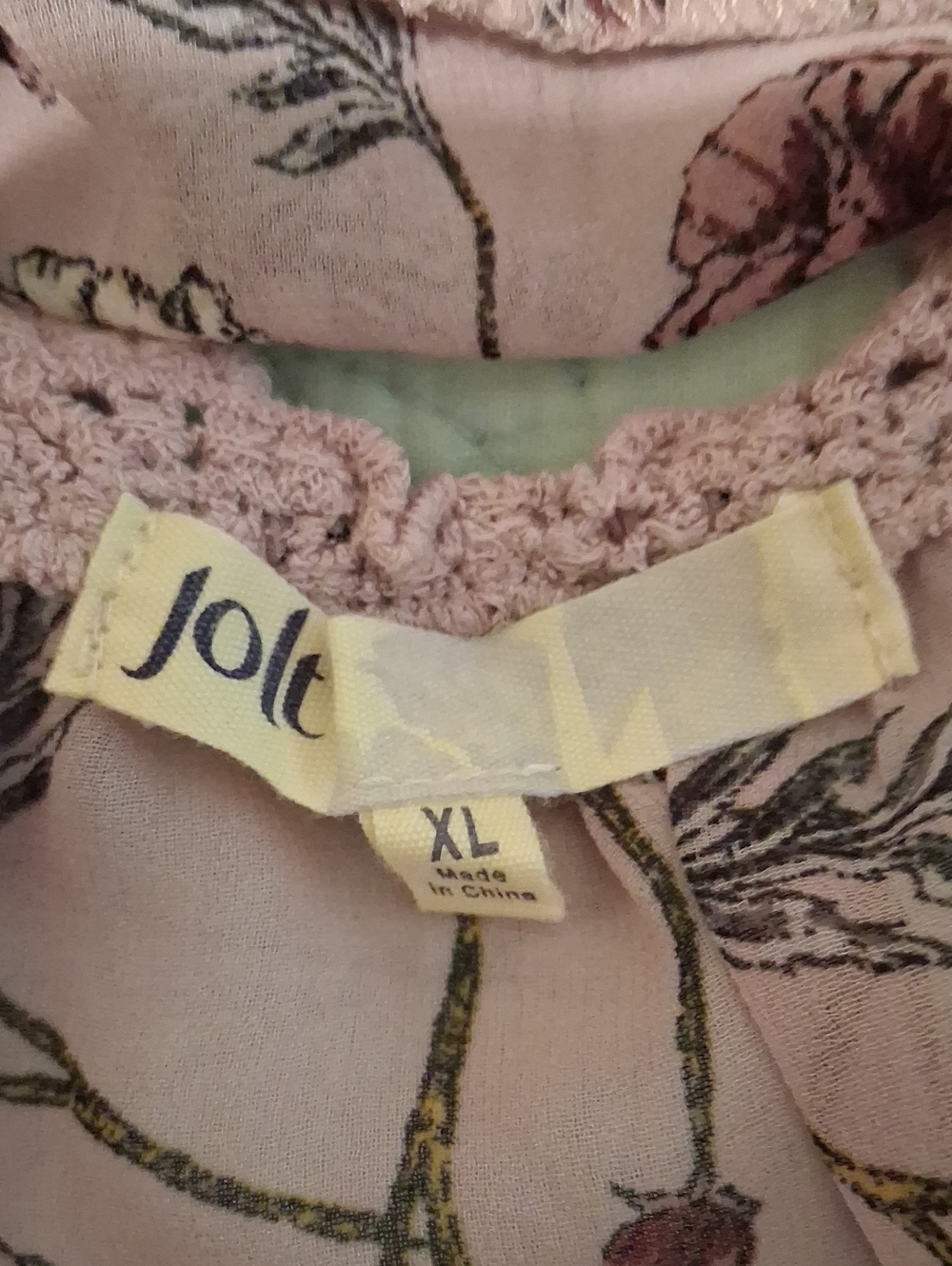 Floral Lace-Trim Pink Peasant Blouse - Picture 4 of 8